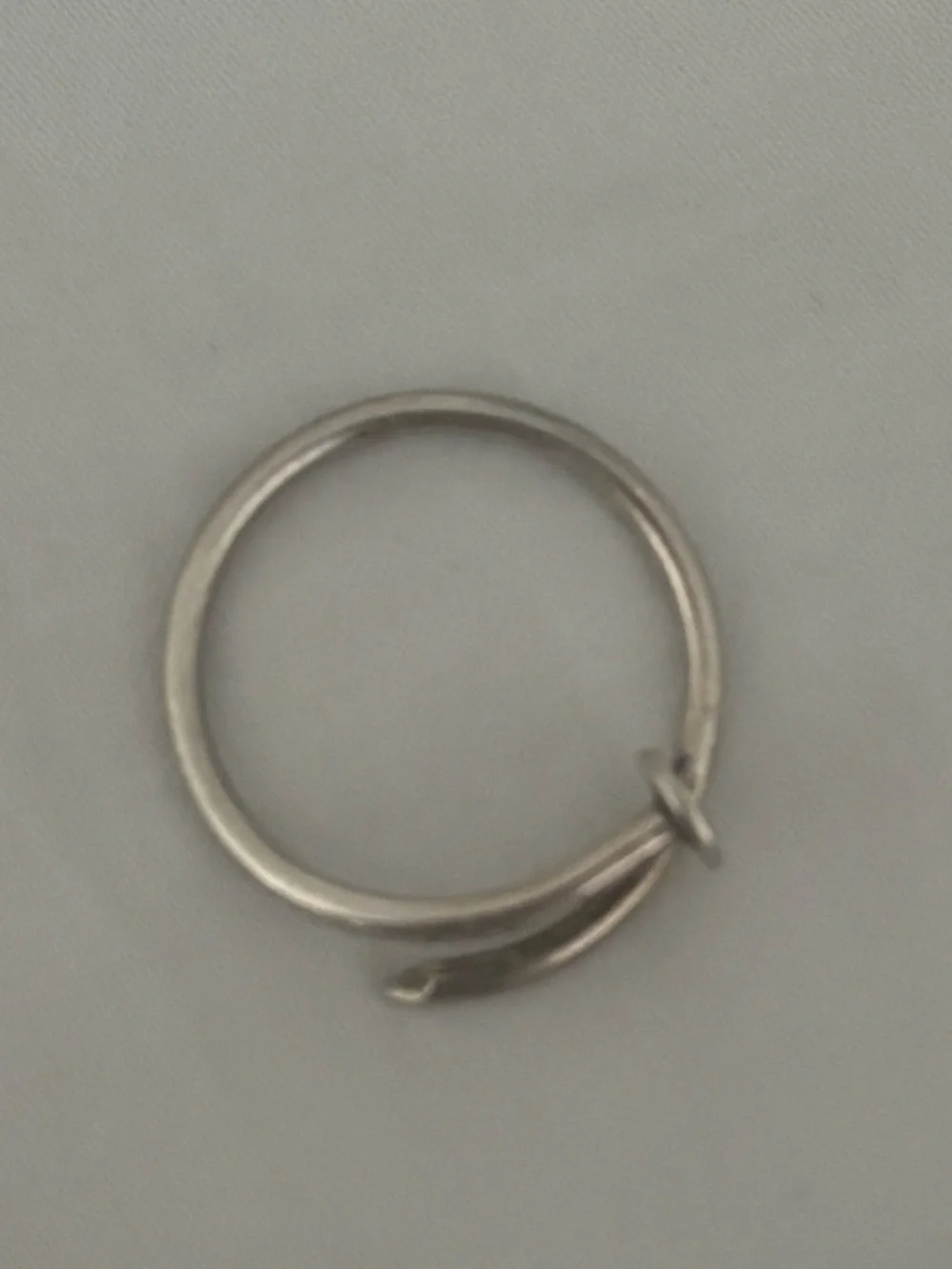 Vintage silver nail ring